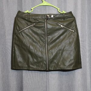 Faux Leather Skirt, size medium
